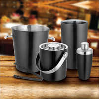 Barset Cocktail Shaker Double Wall Ice Bucket With Tong Champagne Bucket And Wine Chiller
