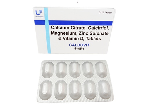 Calcium Citrate, Calcitriol, Magnesium, Zinc, Vitamin D3 Ip Tablets General Medicines