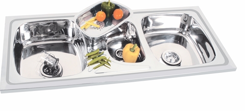 Sigle Sink with Vegetable Bowl Jali