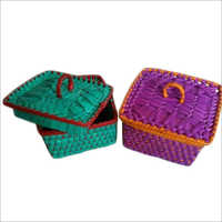 Square Shape Palm Leaf Box - Plastic Rectangular Design | 1 Year Warranty, Special Effects Printing For Unique Gift Presentation