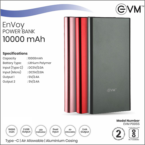 EVM Envoy 10000mAh Power Bank