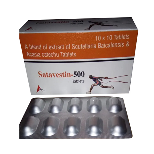 A Blend Of Extract Of Scutellaria Baicalensis And Acacia Catechu Tablets