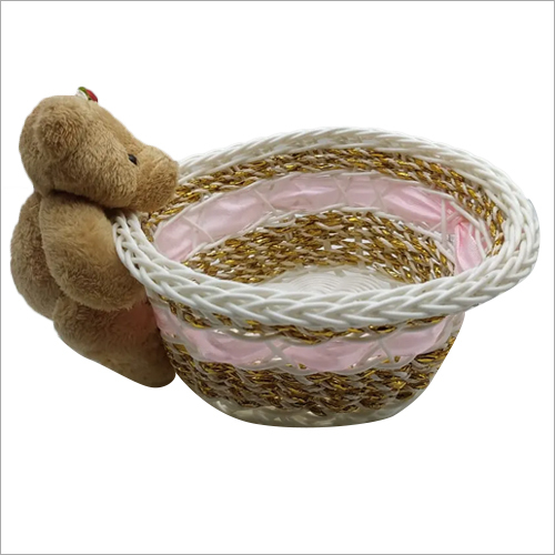 Teddy Bear Plastic Basket