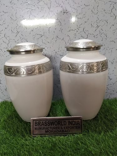 White Aluminum Cremation Urn