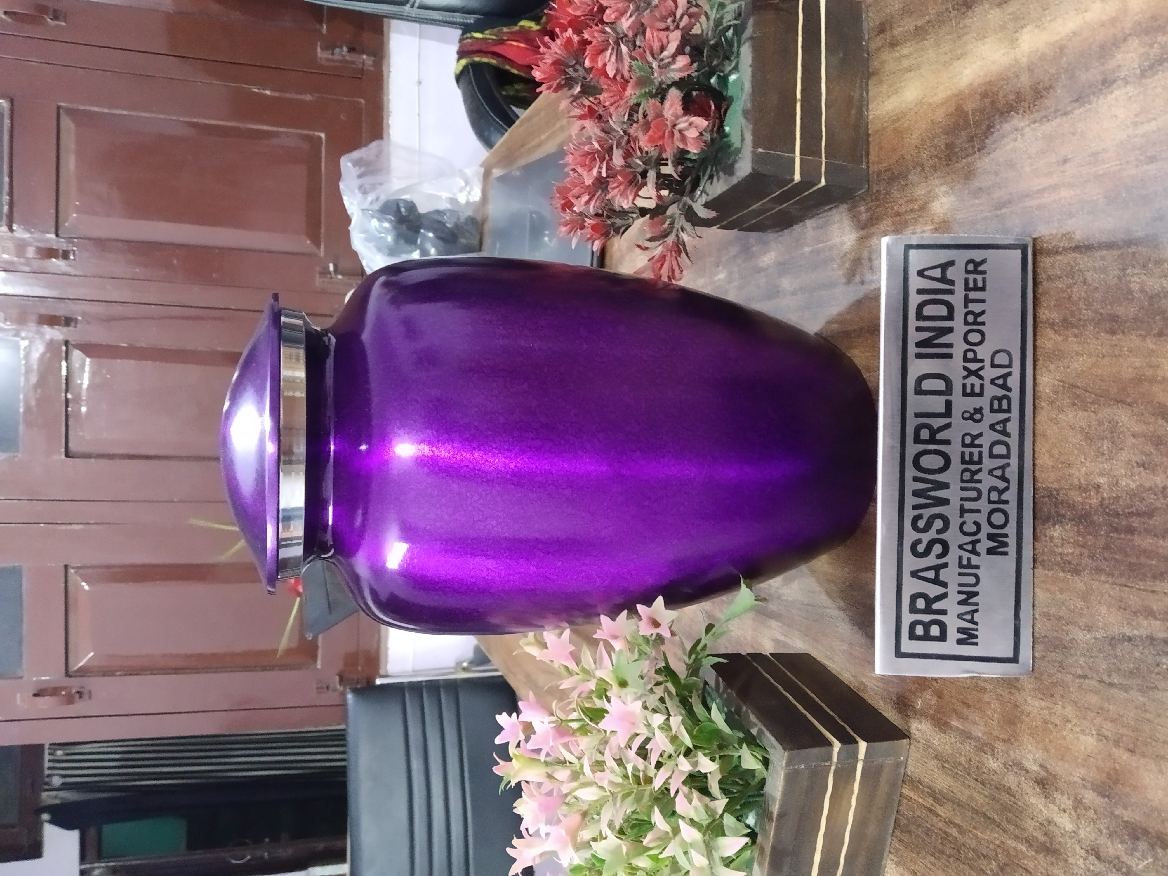 Purple Alloy Cremation Urn / Alloy Urn