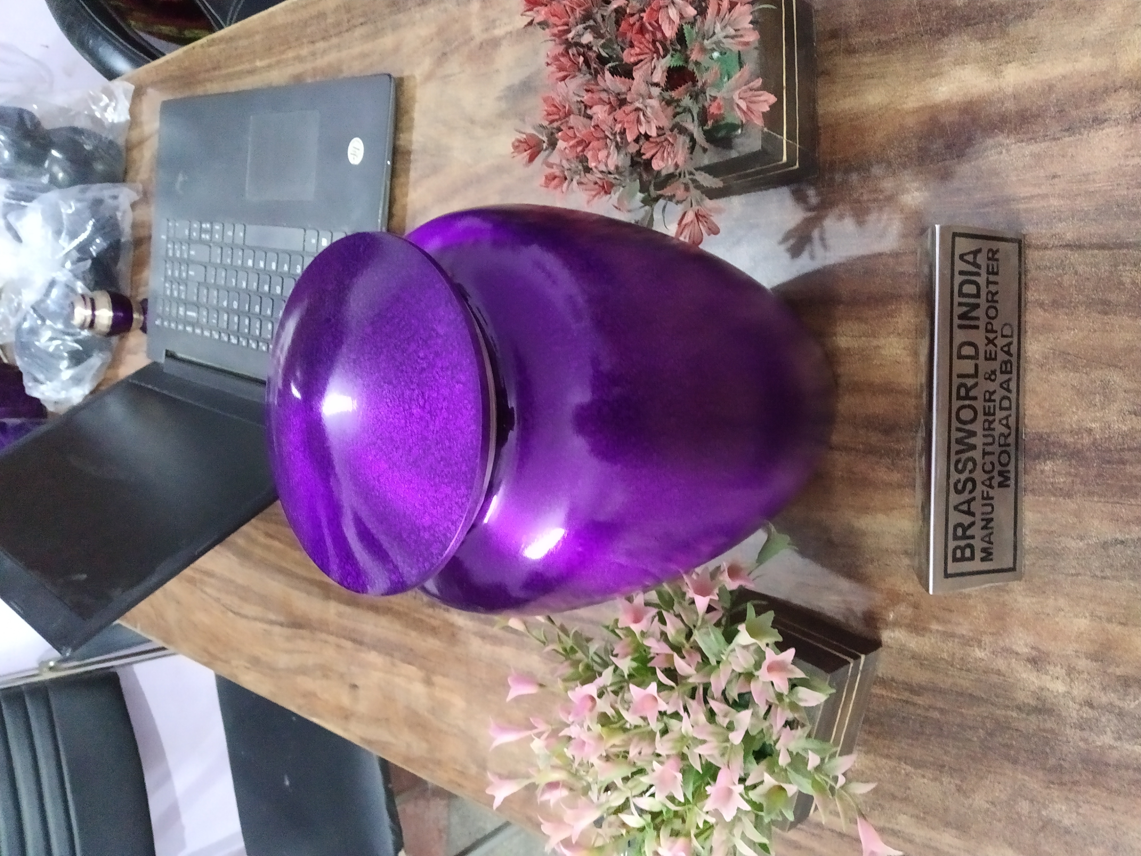 Purple Alloy Cremation Urn / Alloy Urn