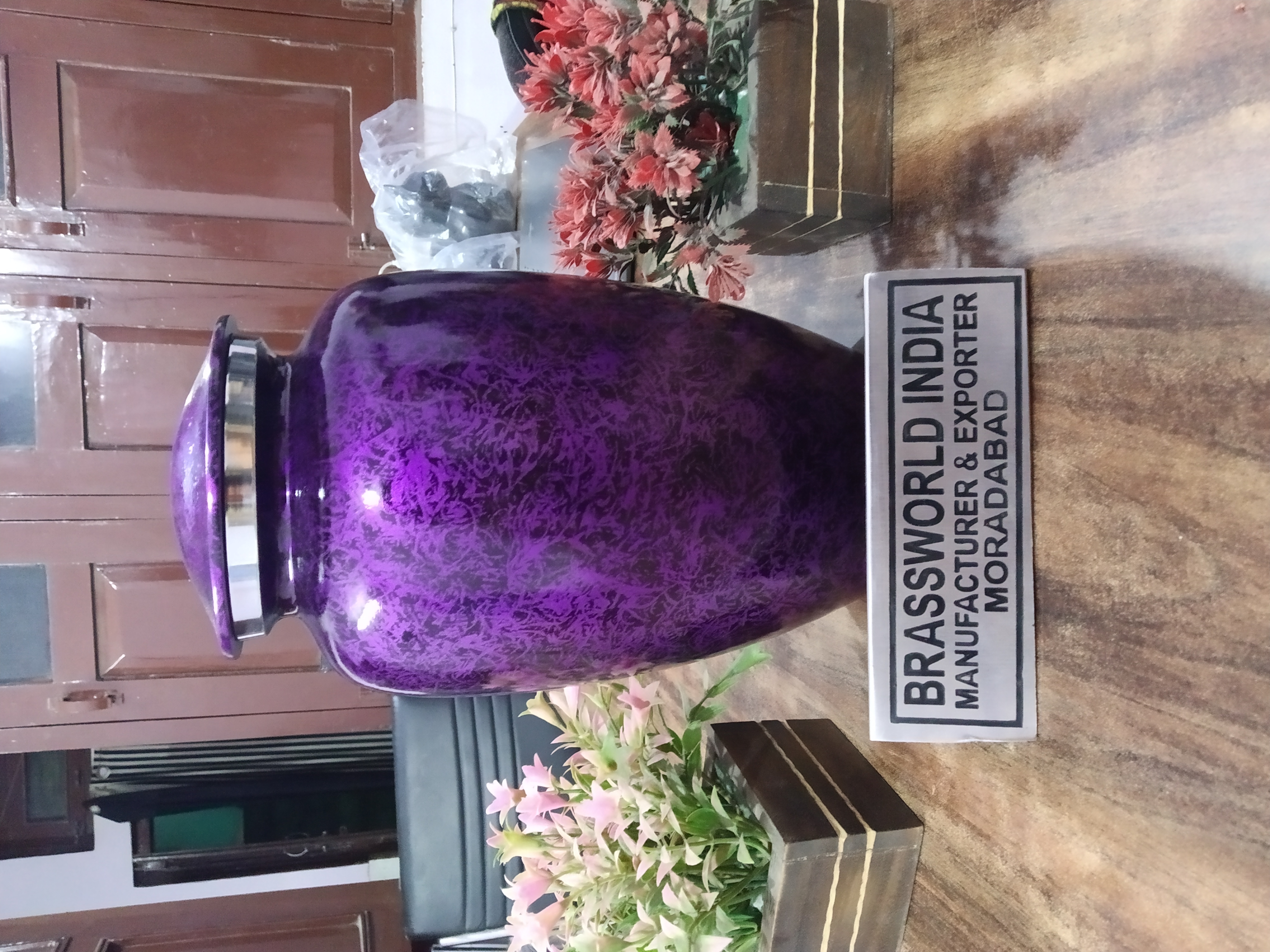 Purple Alloy Cremation Urn / Alloy Urn