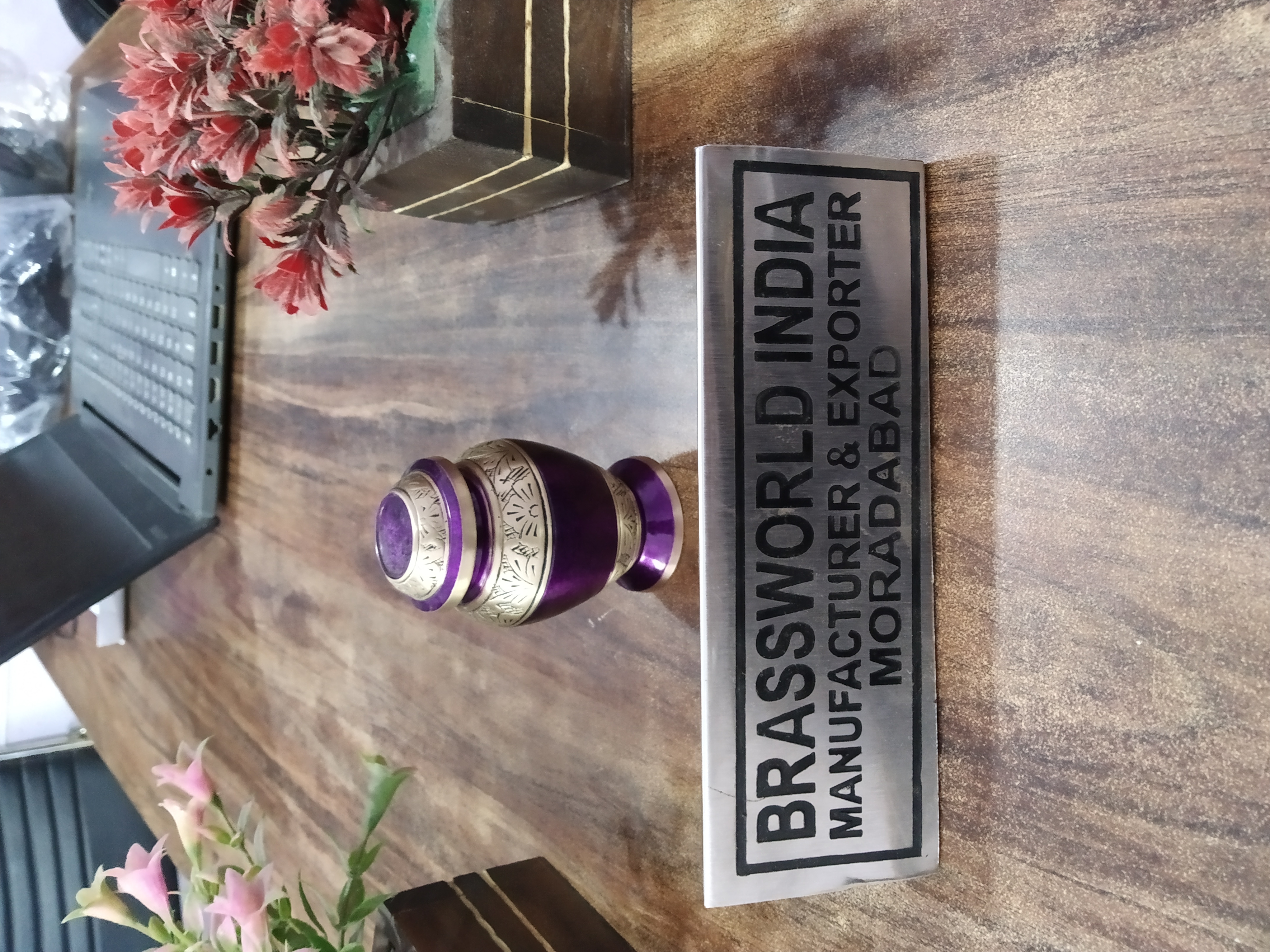 Purple Alloy Cremation Urn / Alloy Urn