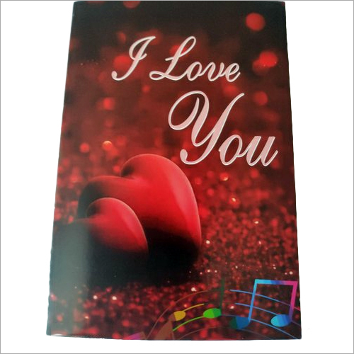 Folded Valentine Day Love Card Musical Recordable Voice Greeting Card