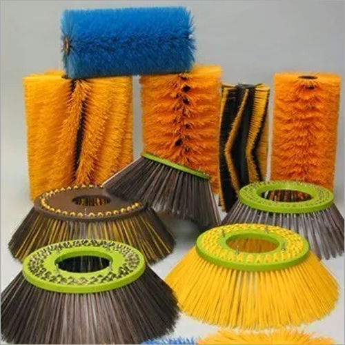 Yellow And Orange Sweeping Brush