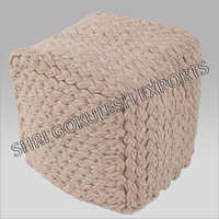 Fancy Wool Poufs And Ottoman