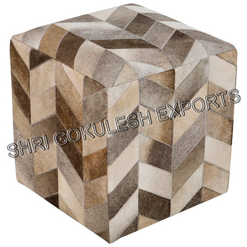 Designer Leather Poufs And Ottoman