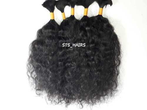 Curly Natural Black Bulk Hair Extension