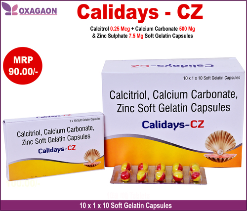 Calcitriol Calcium Carbonate And Zinc Sulphate Softgel Capsules