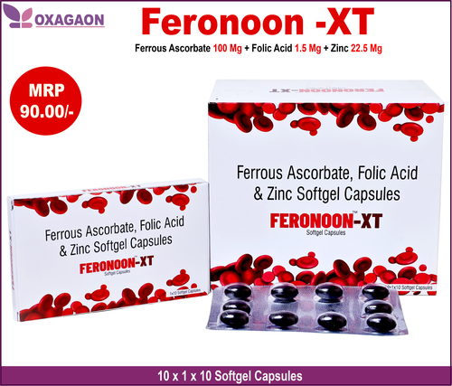 Ferrous Ascorbate Folic Acid And Zinc Softgel Capsules