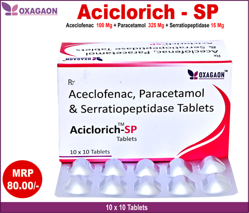 Aceclofenac Paracetamol Serratiopeptidase Tablet In Dhule Dealers Traders