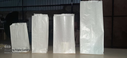 White Oil Proof Paper Pouches - 60 GSM 26 BF Biodegradable Disposable Recyclable Customizable Designs Flexo Printing Surface Handling