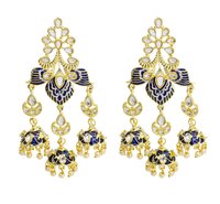 Traditional Party Wear Kundan Minakari Earring For Girls & Women