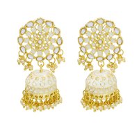 Traditional Bollywood Style Party Wear Kundan Earring For Girls & Women