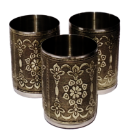 Designer Handcraft Stainless Silver Glass