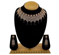 Traditional Design American Diamond Choker Necklace Set