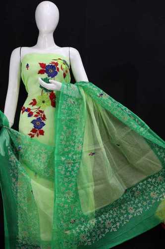 Kota Doria Embroidery Suit Materail Application: Women Material