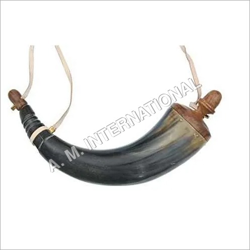 Natural Horn With Wood Plug By A. M. INTERNATIONAL