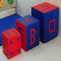 Imi-1376 Foam Blocks / Cubes Set - Foam Padded, Large 20"h X 20"w X 20"d, Medium 16"h X 16"w X 16"d, Small 12"h X 12"w X 12"d | Multicolour, Moveable, Climbable, Stackable Fun For All Ages