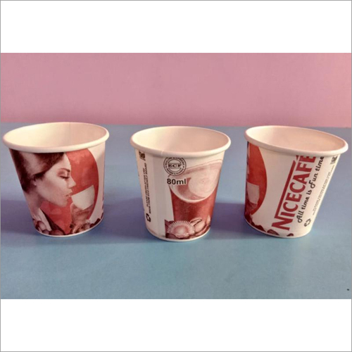 80mm Paper Cups - Paper, 80mm Diameter, 200ml, White | Disposable, Lightweight, Customizable Print, Economical, Convenient