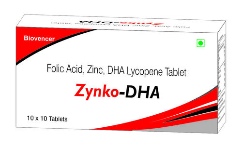 Folic Acid, Zinc, DHA With Lycopene Extract Tablets