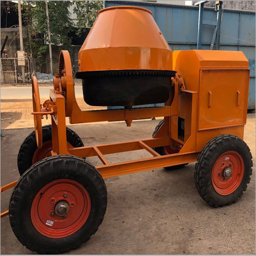 Yellow Weber Hand Fed Concrete Mixer