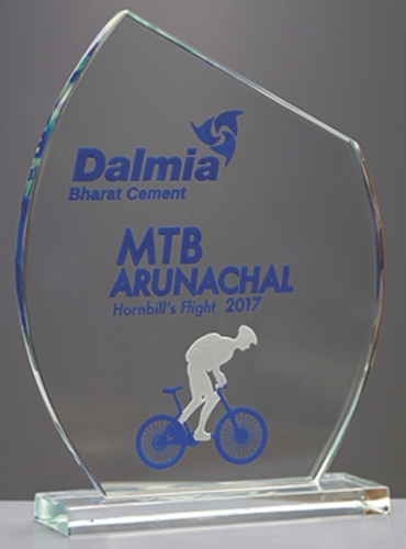 Customized Modern Look Glass Trophies For College, Office, School Award Ceremonies