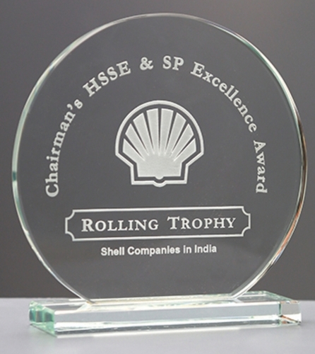 Water Resistance Exquisite Look Glass Trophies for Award Ceremonies