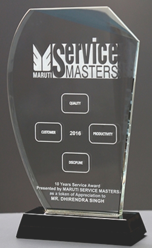 Transparent Glossy Scratch Resistance Glass Trophies For Corporate, College, School