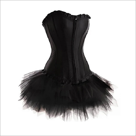 Womens Black Sating Black Tutu Skirt By CORSETSNMORE