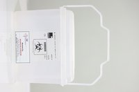 Medical Waste Sharp Container - Hdpe Plastic, 15x12 Inches, Transparent | Puncture Resistant, Hermetic Closure, Manual Operation, Portable