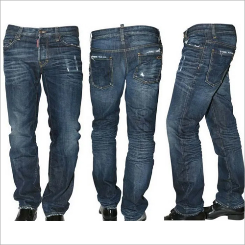 Mens Casual Jeans - Denim Material, Blue Color | Washable, Suitable for All Seasons Including Summer, Winter, Rainy, Spring