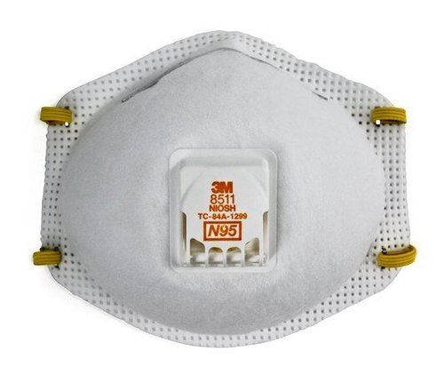 3-M 8511 N95 Particulate Respirator, Cup Type White - Gender: Unisex