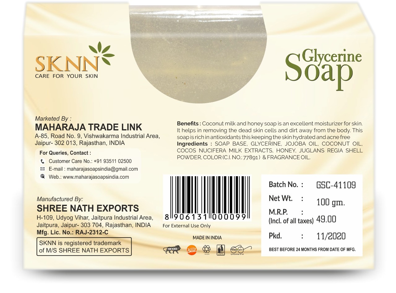 Coconut Milk & Honey Glycerine Soap