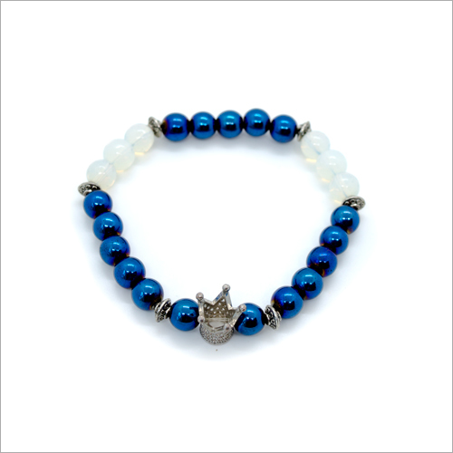 Blue Hematite Charms Bracelet