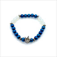 Blue Hematite Charms Bracelet