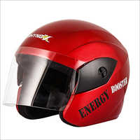 Red Half Face Bike Helmet