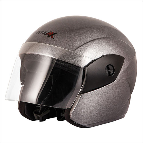 Grey Half Face Bike Helmet