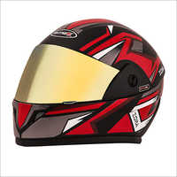 Full Face Driving Bike Helmet - Color: Black Red