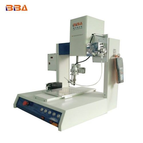 Silver Easy To Operate Double Head Automatic Soldering Tin Machine With Cleaning Function