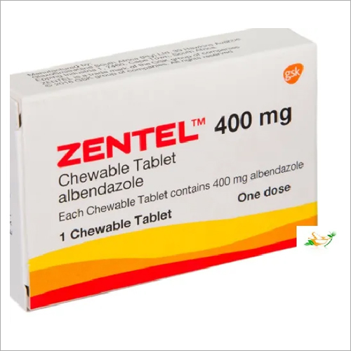 Brand Zentel 400Mg (Albendazole) Chewable Tablets General Medicines