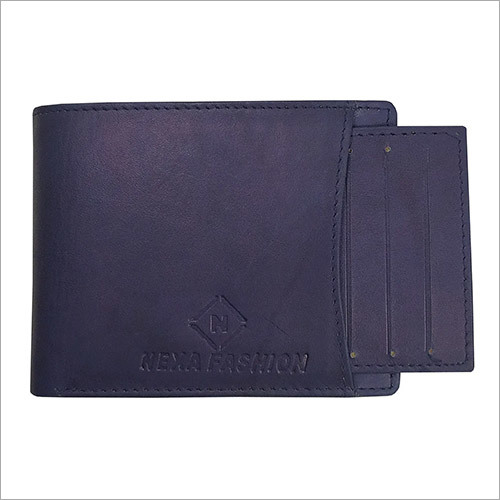 Mens Blue Leather Wallet