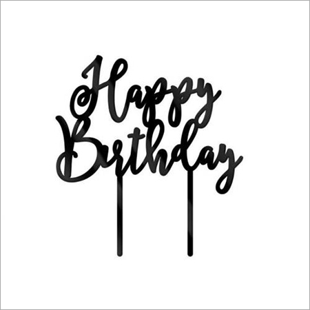 HAPPY BIRTHDAY TOPPER BLACK