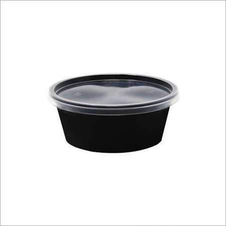 150ML ROUND PLASTIC CONTAINER BLACk