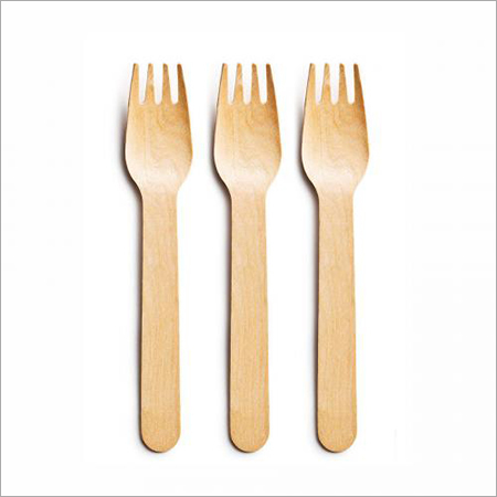 WOODEN FORK 160MM, DISPOSABLE, ( pack of 100pcs )